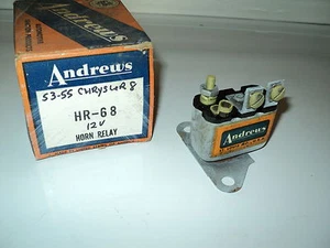 53-55 CHRYSLER 8 12V HORN RELAY NEW ANDREWS HR-68 - Picture 1 of 3