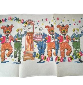 Vintage Captain Kangaroo 1966 Paper Table Cloth RKA Inc. Ephemera - Picture 1 of 17