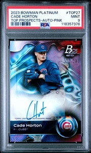 Cade Horton 2023 Bowman Platinum Auto Pink /199 PSA 9 #TOP-27 - Bild 1 von 2