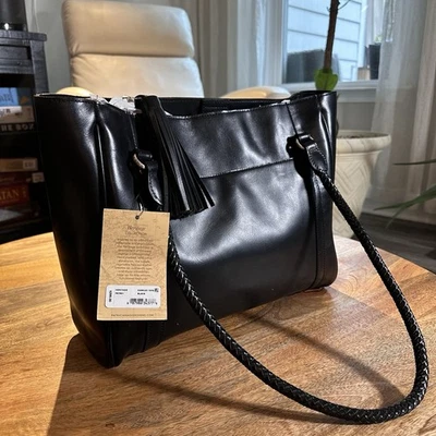 NEW Patricia Nash CAMELEY Tote Italian Leather Heritage Tan MSRP $299 - Image 1 of 4