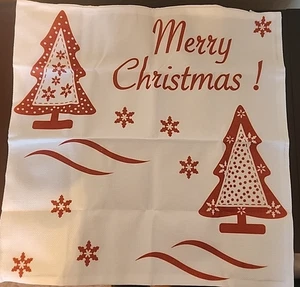 18" x 18" Decorative Pillow Case "Merry Christmas" NEW - Bild 1 von 3