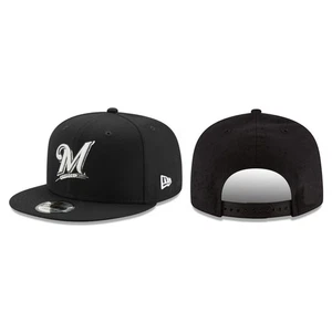 Gorra ajustable Milwaukee Brewers 9FIFTY - Gorra MLB New Era - Negra Snapback - Imagen 1 de 3
