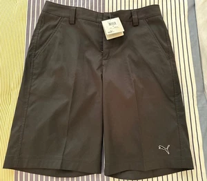 NWT Puma Golf Solid Tech Shorts Men’s Size 30 Black Flat Front - Picture 1 of 3