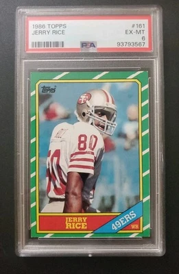 Jerry Rice 1986 Topps RC #161 PSA 6 Foto 1 de 2