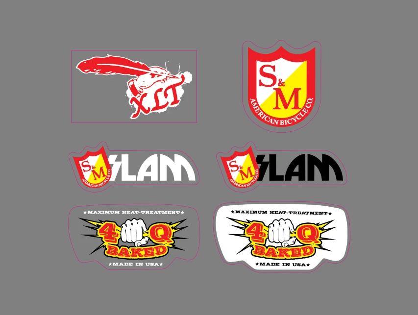 Juego de calcomanías para manillar S&M Feather Slam XLT BMX Foto 1 de 1