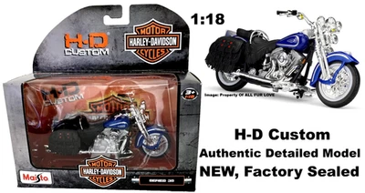 Harley-Davidson Heritage Softail Springer 1999 FLSTS motocicleta azul diecast 1:18 Foto 1 de 4