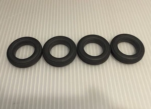 1/8 scale vintage monogram solid black wall Firestone tires. Set of 4. - Picture 1 of 2