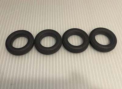 1/8 scale vintage monogram solid black wall Firestone tires. Set of 4. - Image 1 of 2