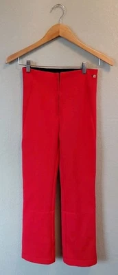 Pantalones de esquí de nieve rojos para mujer con tarjeta postal talla 6 D 36 F 38 GB 8 I 42 hechos en Italia Foto 1 de 4