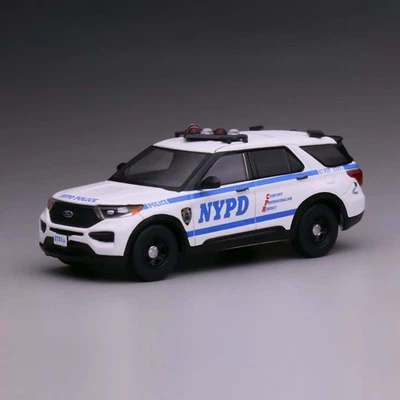 596MODEL 596 1:64 2020 Ford Explorer NYPD City Police Car Maßstab-Diezcast-Modell