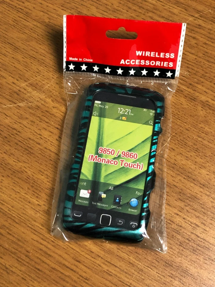 BLACKBERRY TOCH 9850/9860 MONACO TOUCH ESTILO ANOS 80 VERDE E PRETO ESTOJO RÍGIDO - Imagem 1 de 3