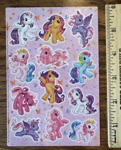 Vintage My Little Pony Sticker Sheet 2007 - 12 Stickers - Super Cute! - Picture 1 of 1