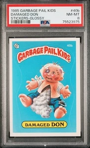 DAMAGED DON 1985 GARBAGE PAIL KIDS STICKER #40B ~ GLOSSY ~ GPK ~ PSA 8 🔥 - Bild 1 von 1