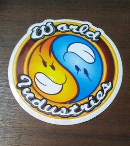 1990’s World Industries FLAME BOY & WET WILLY 3.5" Skateboard Sticker - Picture 1 of 4