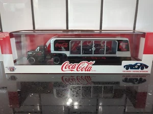 RC01 M2 Machine Hauler Coca-Cola 1967 Chevy C60 & 1966 Corvette Black 18-14 1:64 - Picture 1 of 4