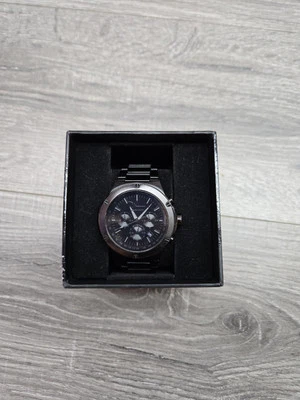 Mens Chronograph Watch Black On Black Mark Anthony Read Description  - Image 1 of 4