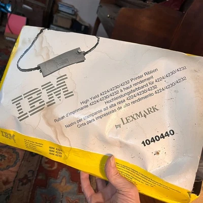 Qty 2  IBM 4224 COMPATIBLE BLACK RIBBONS 1040440 made by Lexmark old stock unope - Image 1 of 3