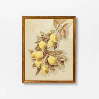 16"x20" Lemons Vintage Framed Wall Art - Threshold designed with Studio McGee