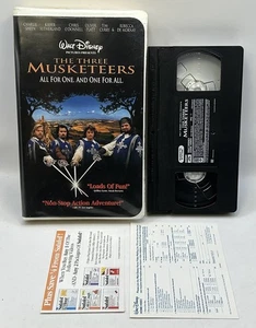 The Three Musketeers VHS 1993 Disney Tape Action Adventure Inserts VTG Clamshell - Picture 1 of 14