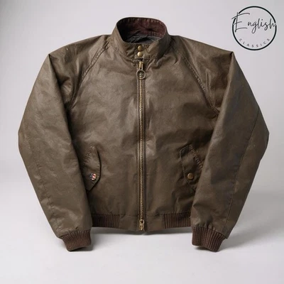 Chaqueta Barbour International Steve McQueen Merchant Wax para hombre mediana oliva Foto 1 de 4