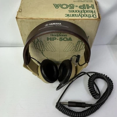 YAMAHA HP-50A Orthodynamic Headphones Rare Vintage For Parts / Repair AS IS - Image 1 of 4
