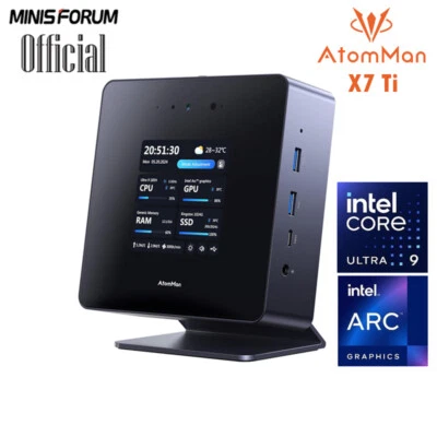 Minisforum AtomMan X7 Ti – Core Ultra 9 185H MINI NUC PC Gaming AI with Oculink - Image 1 of 4
