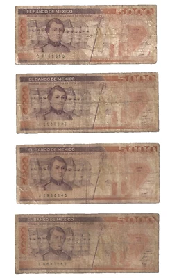 MEXICO 💥Buy 1x 5000 pesos note .. GET 1x 1000 pesos ... FREE !!!! 💥Lot#1987 - Image 1 of 4