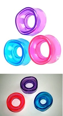 3er Set 2,5/3,0/3,5 cm Innen-Ø aus Silicon MANSCHETTEN Potenzpumpe Penispumpe  - Bild 1 von 4