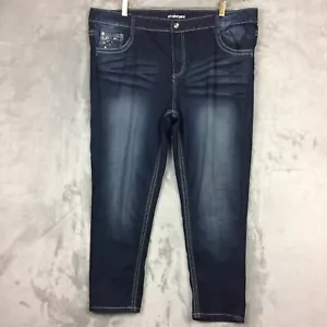 Lane Bryant Skinny Denim taglia taglie forti 22 tasche con patta di lavaggio scuro 26,5 pollici inserto - Foto 1 di 23
