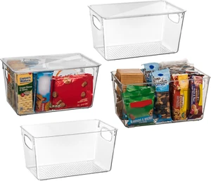 Plastic Pantry Organization and Storage Bins with Lids – Perfect Kitchen Organiz - Picture 1 of 12
