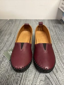Spring Step Burgundy Slide On Wedges. Size 6.5-7 - Picture 1 of 5