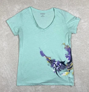 Camiseta para mujer Columbia de manga corta cuello en V azul claro con pez marlín talla M - Imagen 1 de 11