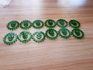 Wargaming Wargames Green Skull Objective Markers Set 1-6 - Picture 1 of 7