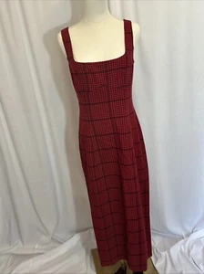 Vestido Anthropologie Pilcro Rojo Bombshell Tweed Ajustado Midi Talla 10 Nuevo con Etiquetas - Imagen 1 de 9