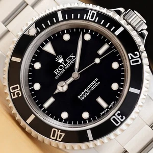 2001 ROLEX MENS SUBMARINER 14060M 40MM NO DATE BLACK DIAL STAINLESS STEEL WATCH - Picture 1 of 11
