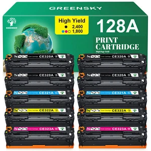 10 CE320A for HP 128A Toner LaserJet Pro MFP CM1415fnw CP1525nw CP1525n CM1415fn - Picture 1 of 7