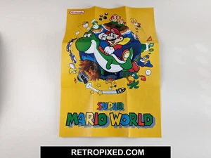 Super Mario World  - SNES Poster - English - NEW Replacement - Imagen 1 de 2