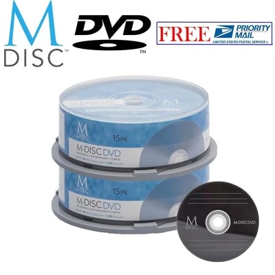 30 Pack Millenniata M-Disc DVD 4.7GB 4X HD 1000 Year Permanent Recordable Disc - Image 1 of 3