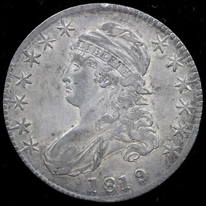 1819/8 50c O-101 Overdate 9 over 8 Capped Bust Half Dollar - Picture 1 of 2
