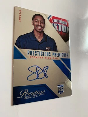 2014-15 NBA Panini Prestige Plus Spencer Dinwiddie Prestigious Premieres Auto - Image 1 of 3