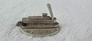 Vintage New Orleans Miniature Pewter Water Trolley Figurine Spoontiques 1981 - Picture 1 of 4