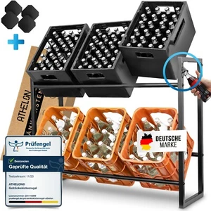 ATHELON® Getränkekistenregal Kastenregal für 6 Kästen platzsparendes Kistenregal - Bild 1 von 7