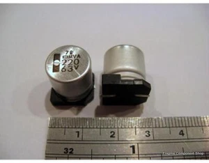Condensador electrolítico Samwha 220uF, 63V SMT, estuche H13 12 x 13 mm - vendedor del Reino Unido - Imagen 1 de 1