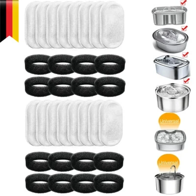 32Stk Aktivkohle Ersatzfilter Katzen Wasserspender Trinkbrunnen Haustier Brunnen - Bild 1 von 4