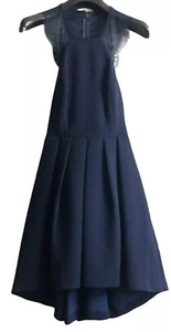 BCBGeneration Kleid Ärmellos Racerback Spitze Asymmetrisch Blau Reißverschluss O Neu - Bild 1 von 12