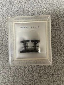 Perry Ellis Men's black square Cuff Links Studs Set - Picture 1 of 5