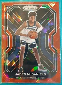 2020-21 PANINI PRIZM RED ICE JADEN MCDANIELS ROOKIE #277 MINNESOTA TIMBERWOLVES