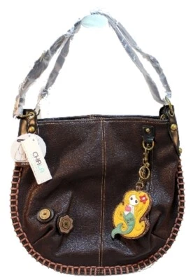 Bolso de mano Chala Hobo de cuero bandolera convertible sirena marrón oscuro Foto 1 de 4