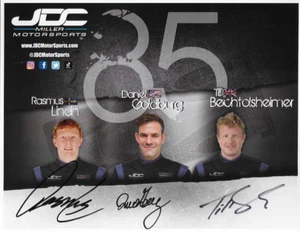 POSTAL FIRMADA 2023 LINDH, GOLDBURG, BECHTOLSHEIMER ""JDC PORSCHE"" 85 IMSA LE MANS - Imagen 1 de 2