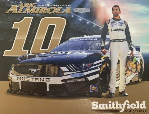 2021 ARIC ALMIROLA “SMITHFIELD STEWART HAAS” #10 NASCAR CUP SERIES POSTCARD Cover